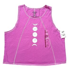 ⭐️ 5 for $25 NWT Mighty Fine Pink Cotton Sleeveless Crop Top Size 2 X